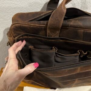 Brown Leather Womens Breifcase